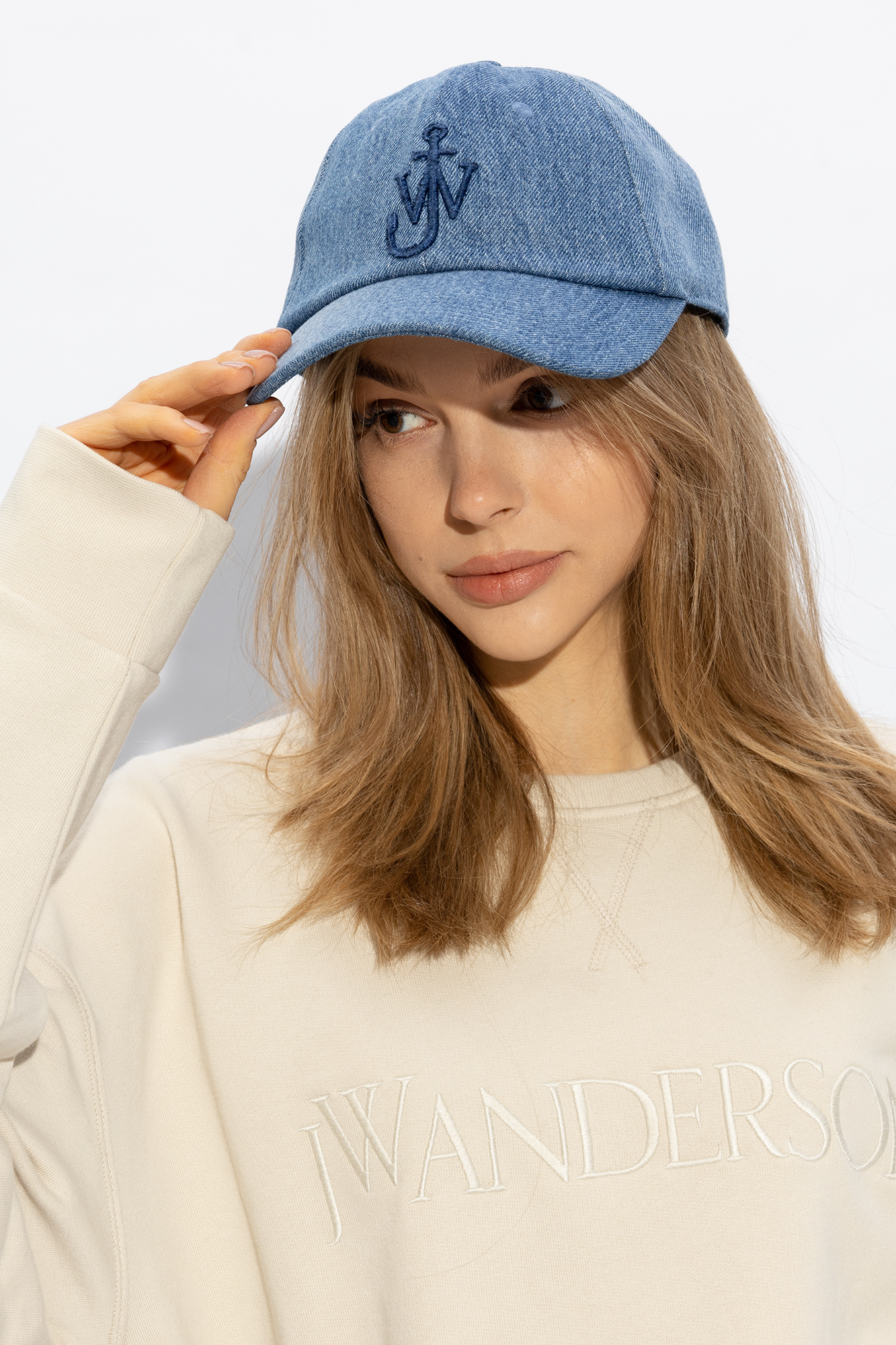 SchaferandweinerShops Women s Accessories JW Anderson Denim baseball cap cap superdry baseball cap w9010105a dusky rose